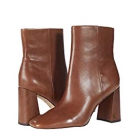 Sam Edelman Codie Brown Leather Ankle Boots - Picture 3 of 11